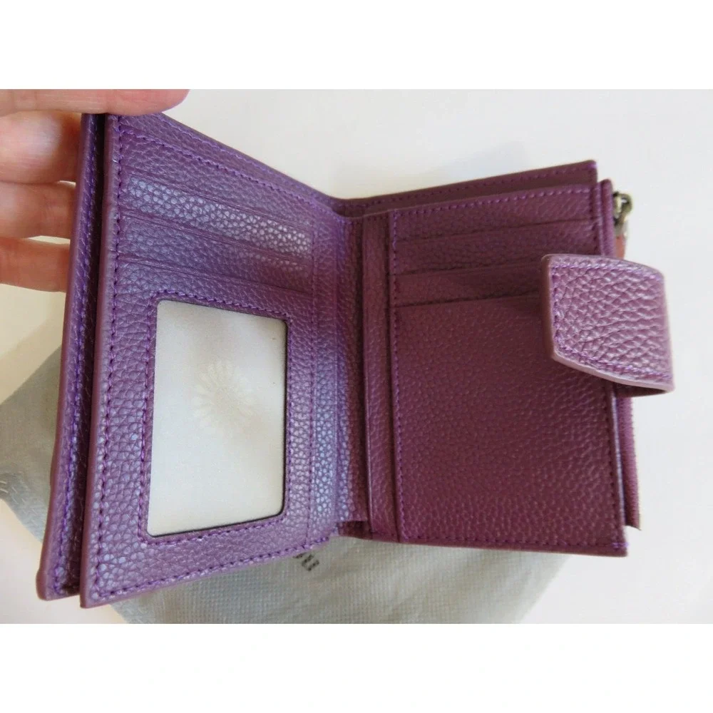 Best Wishes For You Women's Wallet‎ Purple Faux Leather Bifold NEW